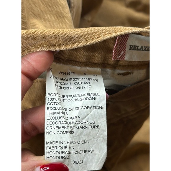 Dickies Relaxed Fit Sanded Duck Carpenter Pant Men 36x34 Brown Workwear Utility - Picture 3 of 14